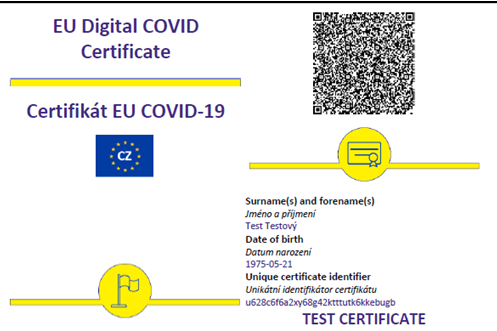 Elektronický certifikát o bezinfekčnosti získají lidé i po testu nebo prodělání nemoci covid-19