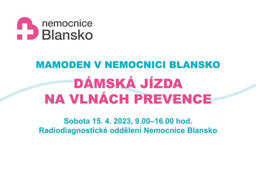 Mamoden v Nemocnici Blansko – Dámská jízda na vlnách prevence